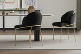Alexander Velvet Fabric Dining Chair (Set of 2)