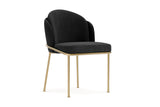 Alexander Velvet Fabric Dining Chair (Set of 2)