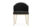 Alexander Velvet Fabric Dining Chair (Set of 2)