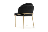 Alexander Velvet Fabric Dining Chair (Set of 2)