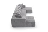 Alexus Corduroy Fabric Sectional Sofa