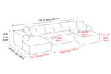 Alexus Corduroy Fabric Sectional Sofa
