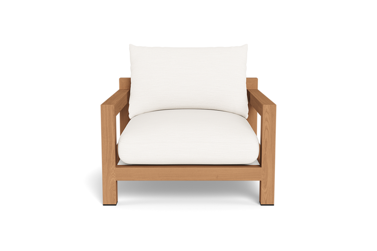 Valencia Althea Teak Lounge Chair, Natural