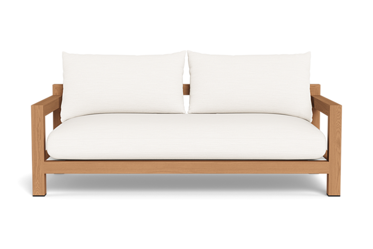 Valencia Althea Teak Loveseat Sofa, Natural