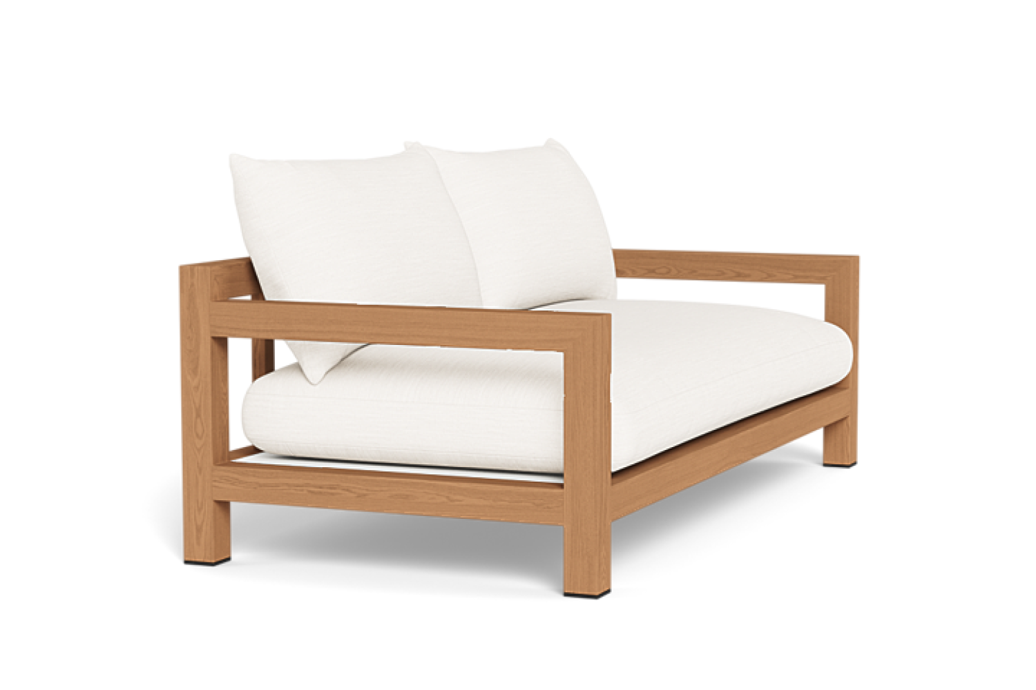 Valencia Althea Teak Loveseat Sofa, Natural