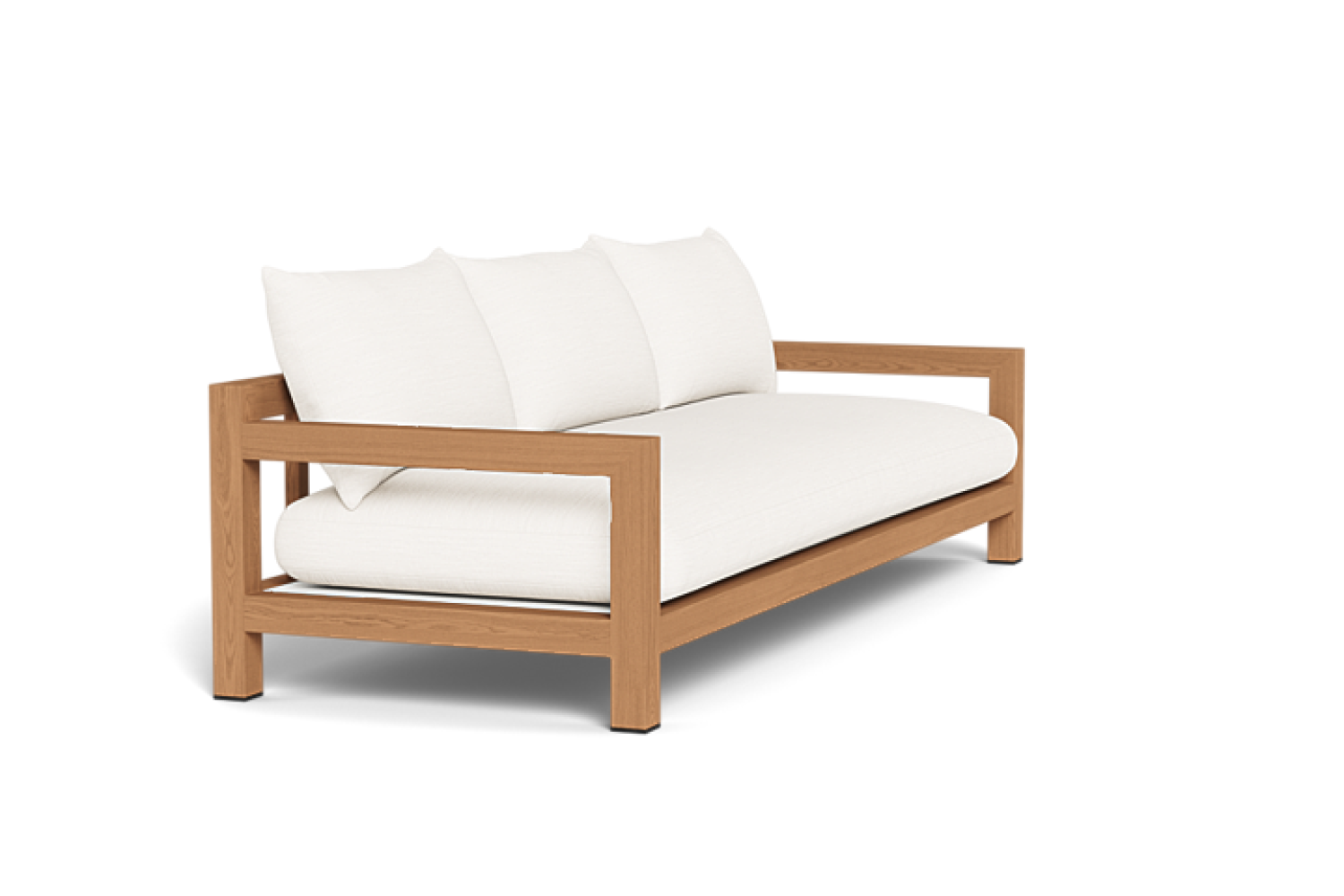 Valencia Althea Teak Three Seats Sofa, Natural