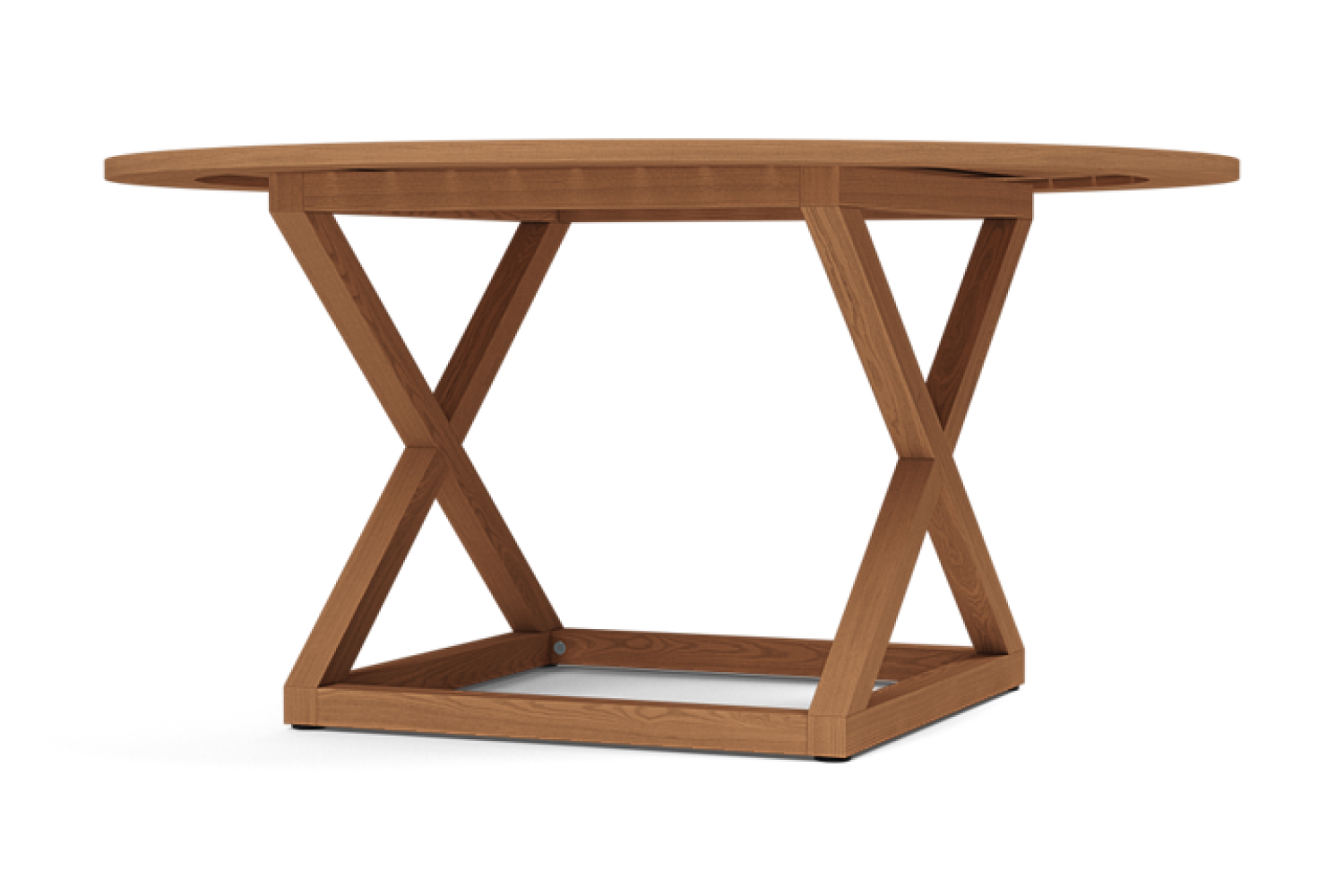 Valencia Althea Teak Wood Round Dining Table, Natural