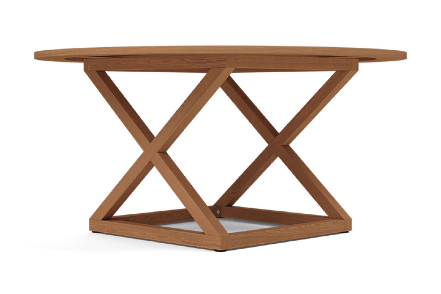 Valencia Althea Teak Wood Round Dining Table, Natural