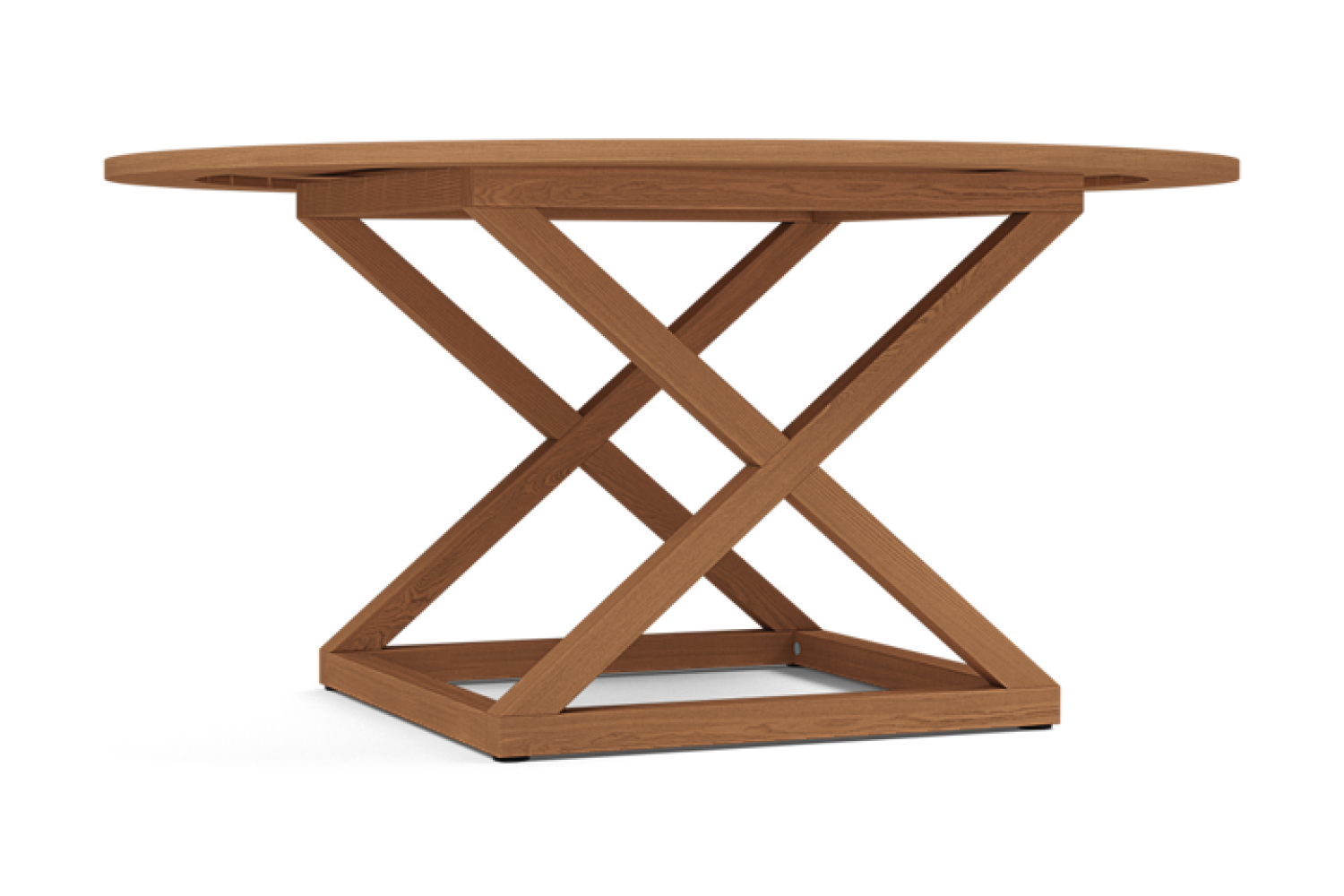 Valencia Althea Teak Wood Round Dining Table, Natural