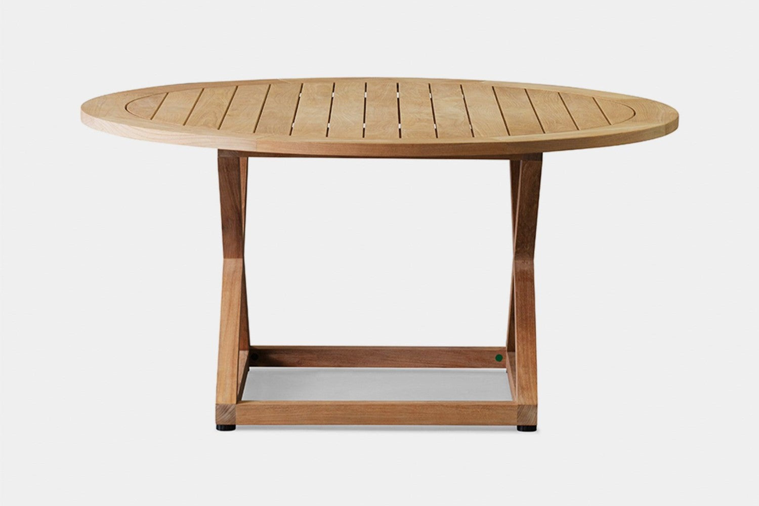 Valencia Althea Teak Round Outdoor Dining Table, Natural