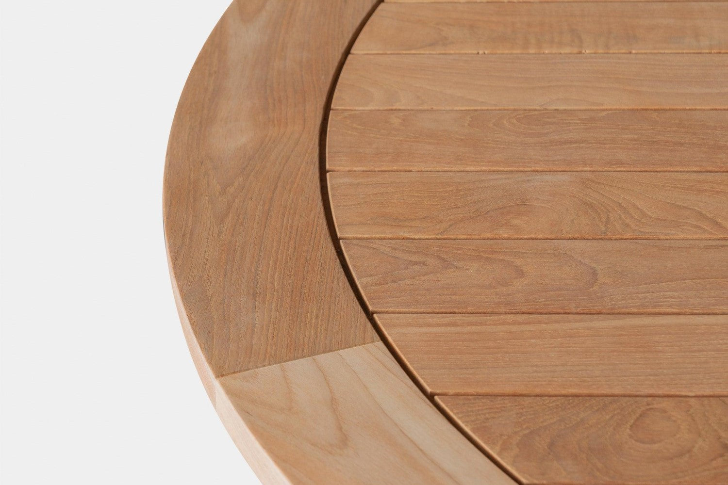 Valencia Althea Teak Wood Round Dining Table, Natural