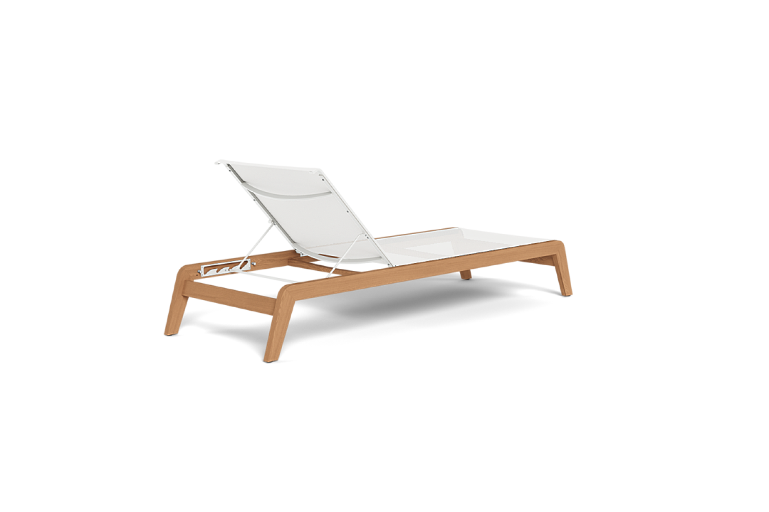 Valencia Althea Teak Wood Angled Sun Lounge, Natural