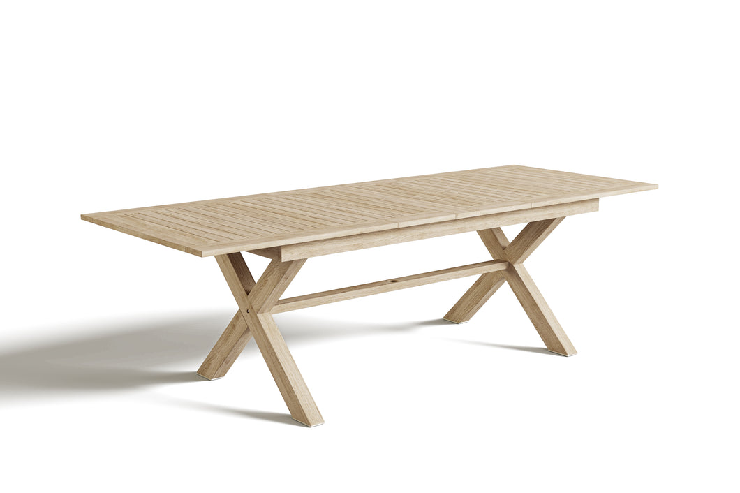 Valencia Amara Wood Outdoor Extendable Dining Table, Natural