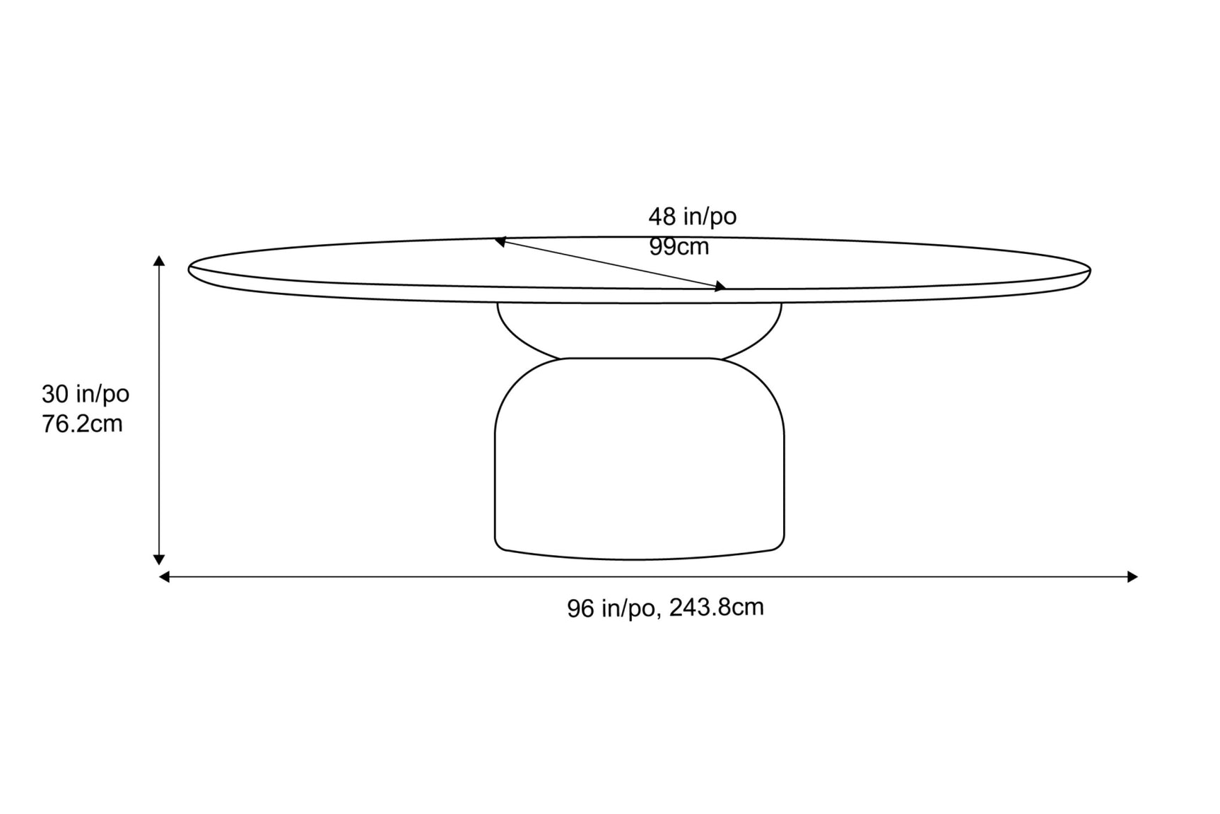 Ambrosia Wood Dining Table