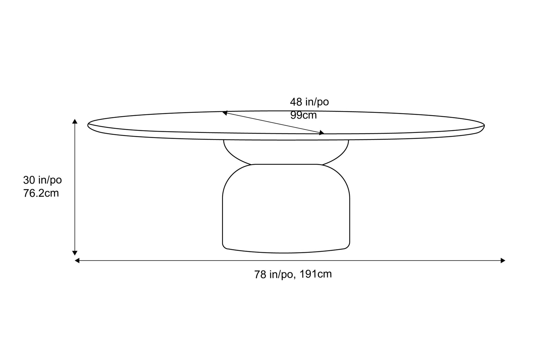 Ambrosia Wood Dining Table