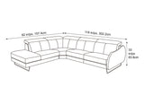 Amelie Leather Sectional Sofa
