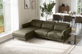 Andria Leather Reclining Sectional Sofa
