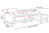 Andria Leather Reclining Sectional Sofa