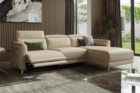 Andria Leather Reclining Sectional Sofa