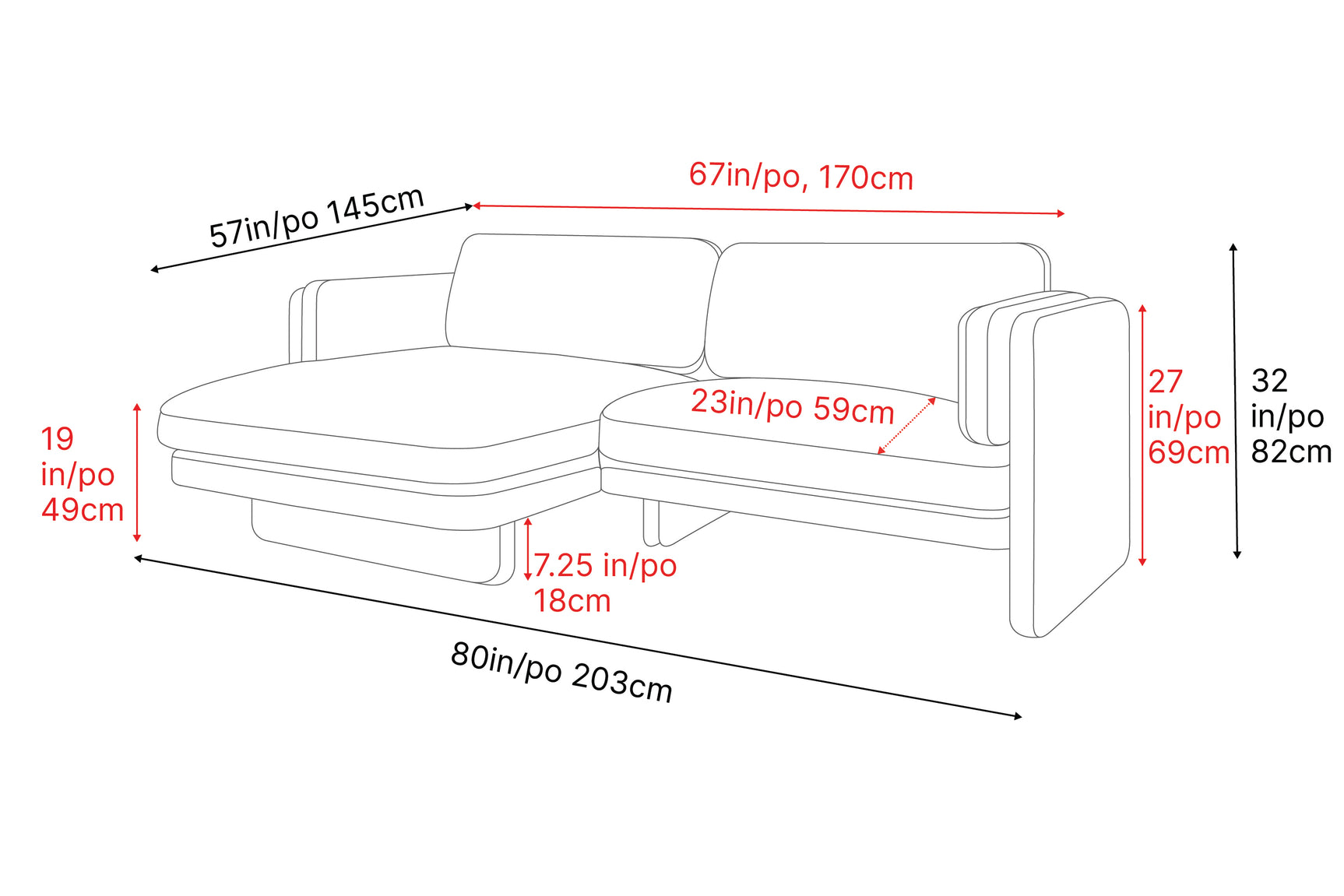 Annalise Leather Sectional Sofa