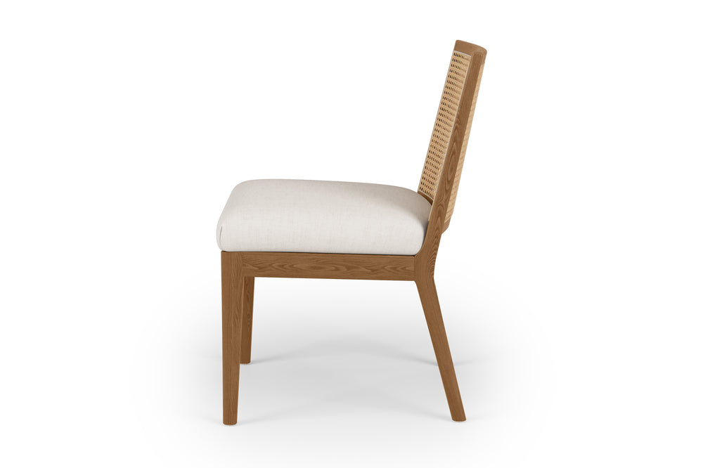 Valencia Antonella Cane Dining Chair, Brown/White Color