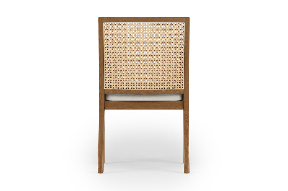 Valencia Antonella Cane Dining Chair, Brown/White Color