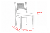 April Solid Wood Dining Chair, Cream