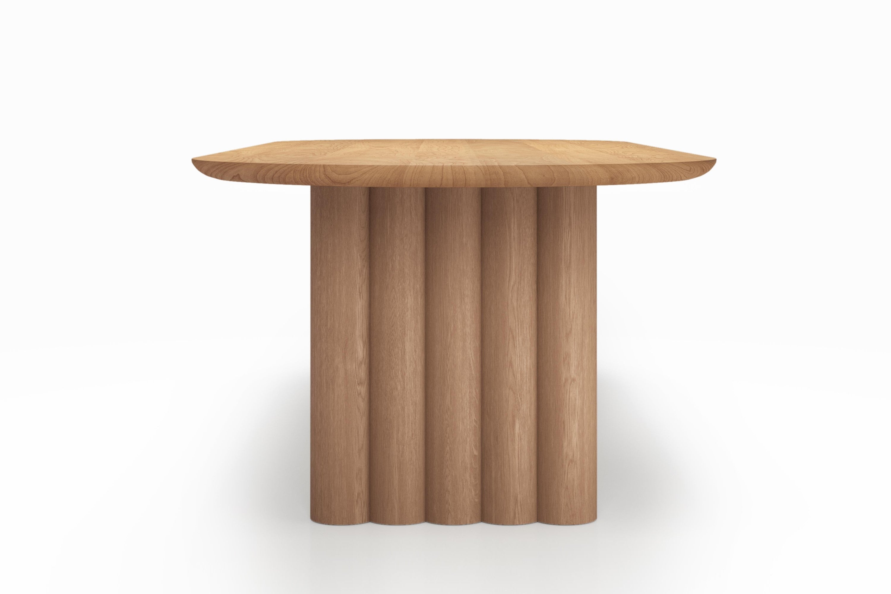 Valencia Archibald Ash Wood Veneer Dining Table, White Oak