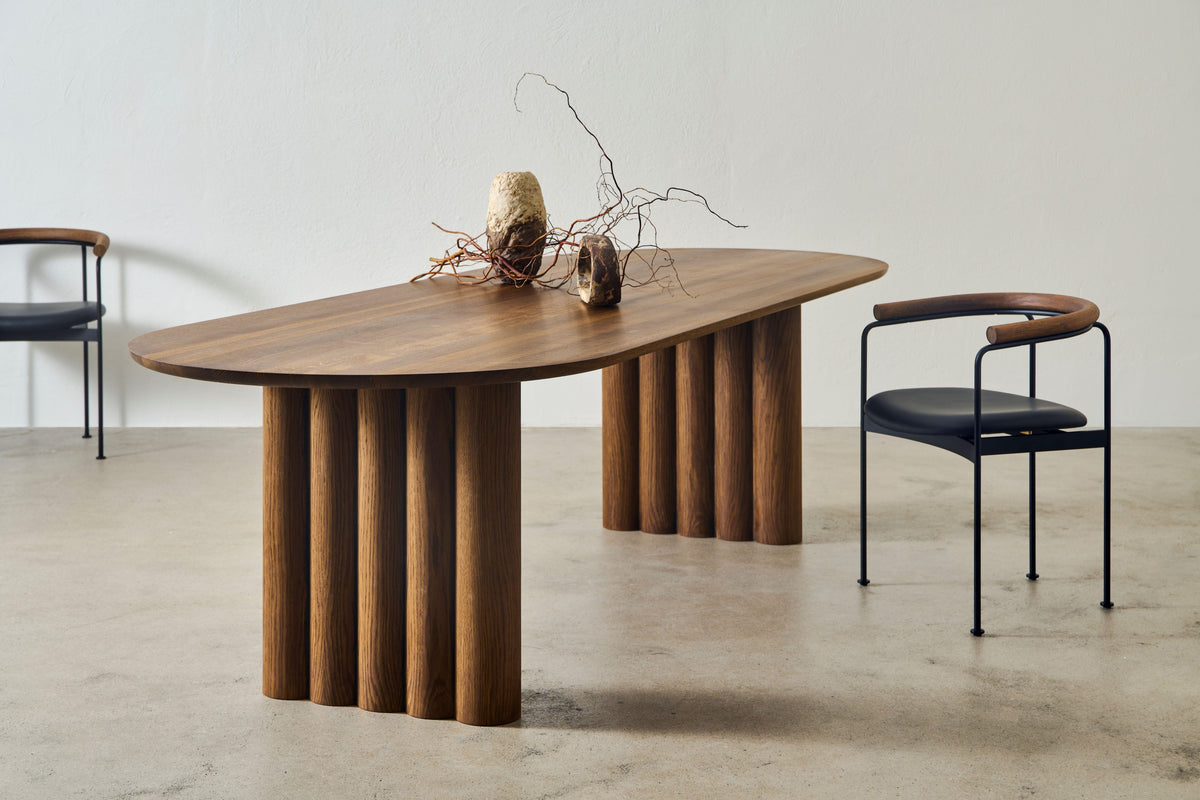 Valencia Archibald Solid Wood Dining Table, Walnut