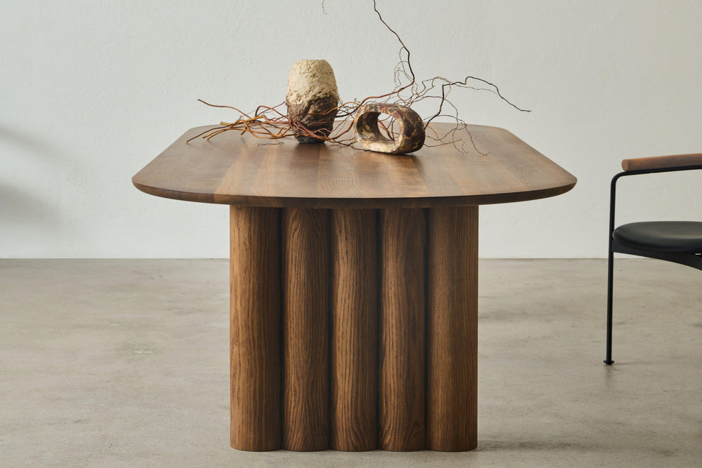 Valencia Archibald Wood Dining Table, Walnut