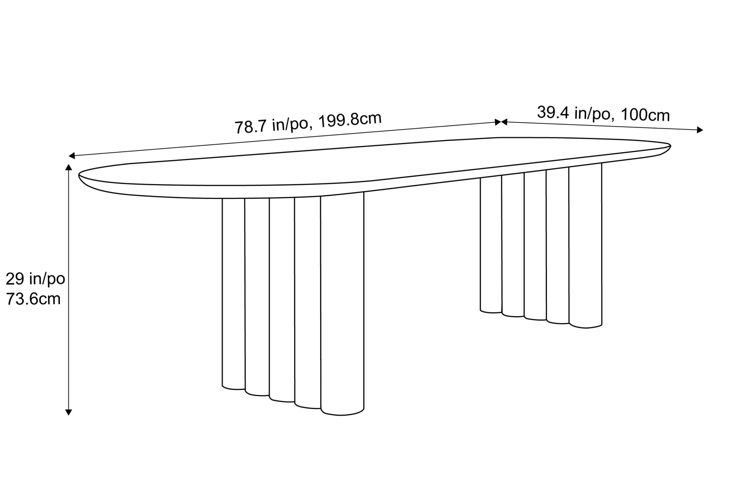 Valencia Archibald Wood Dining Table, Walnut