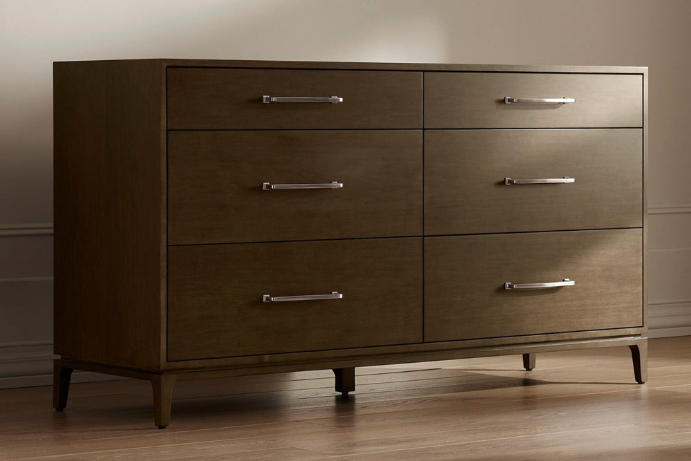 Valencia Arden Maple Veneers Dresser with Six Drawer, Ebony