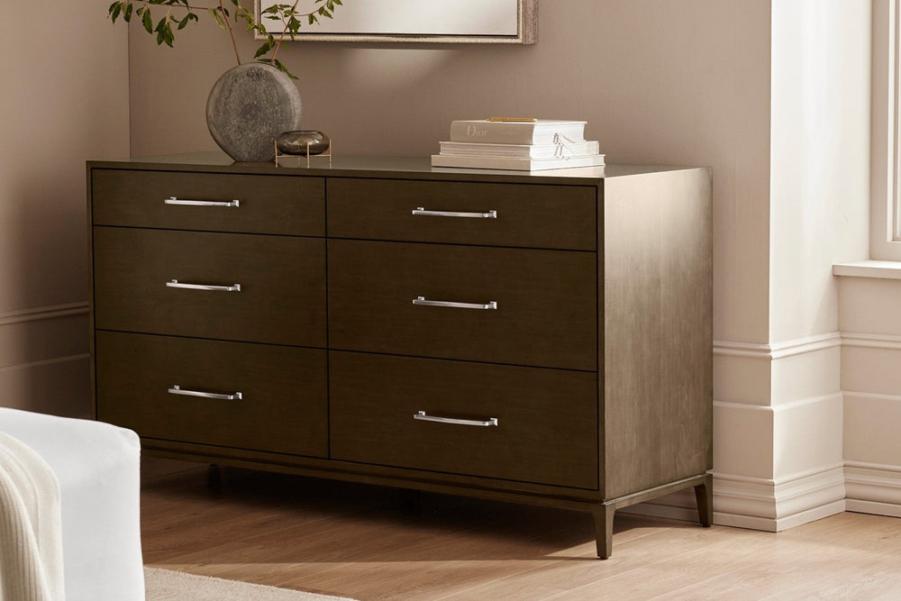 Valencia Arden Maple Veneers Dresser with Six Drawer, Ebony