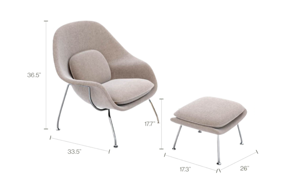 Valencia Aria Cashmere Accent Chair, Light Grey Color