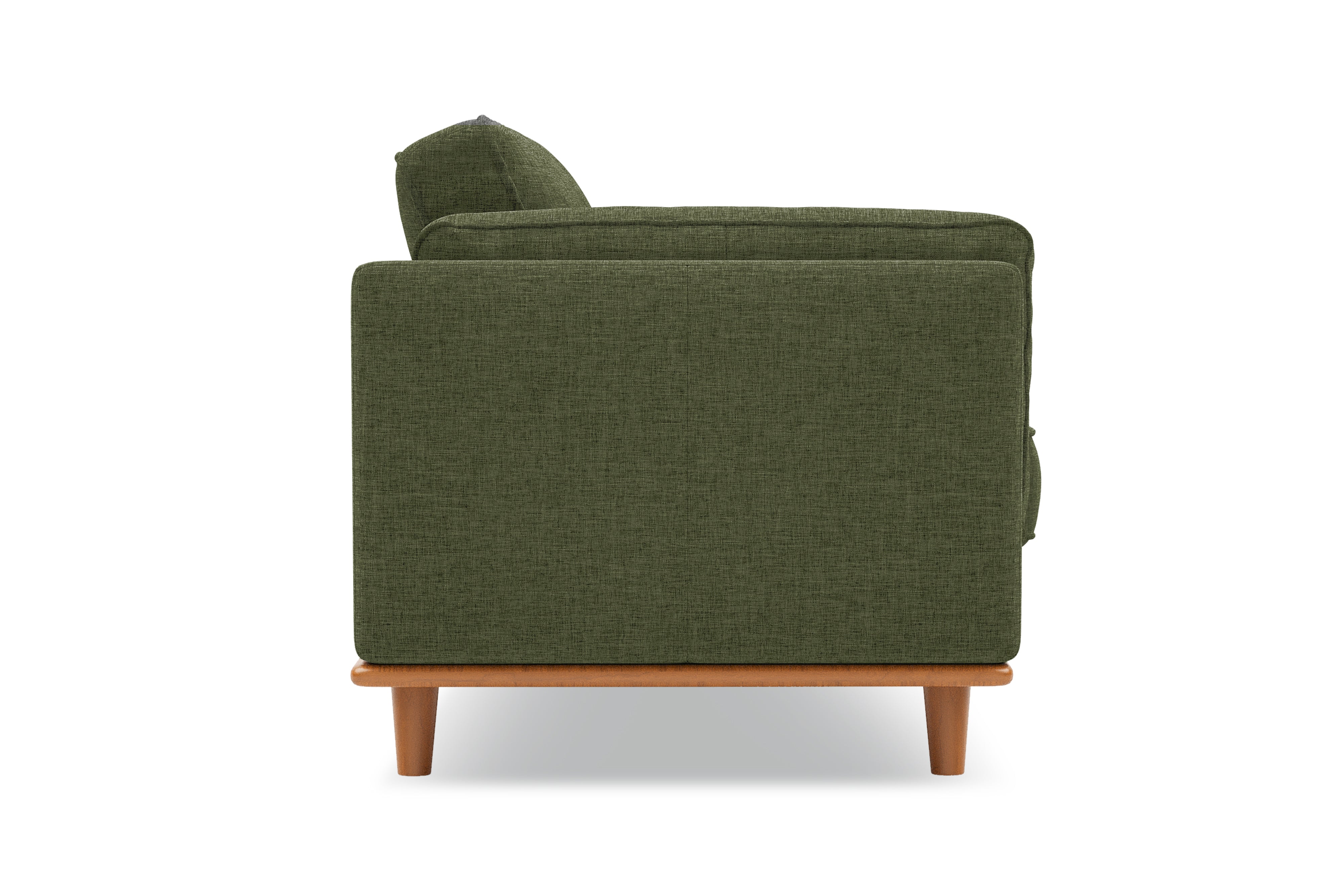 Valencia Artisan Swiss Linen Loveseat Sofa, Olio Green