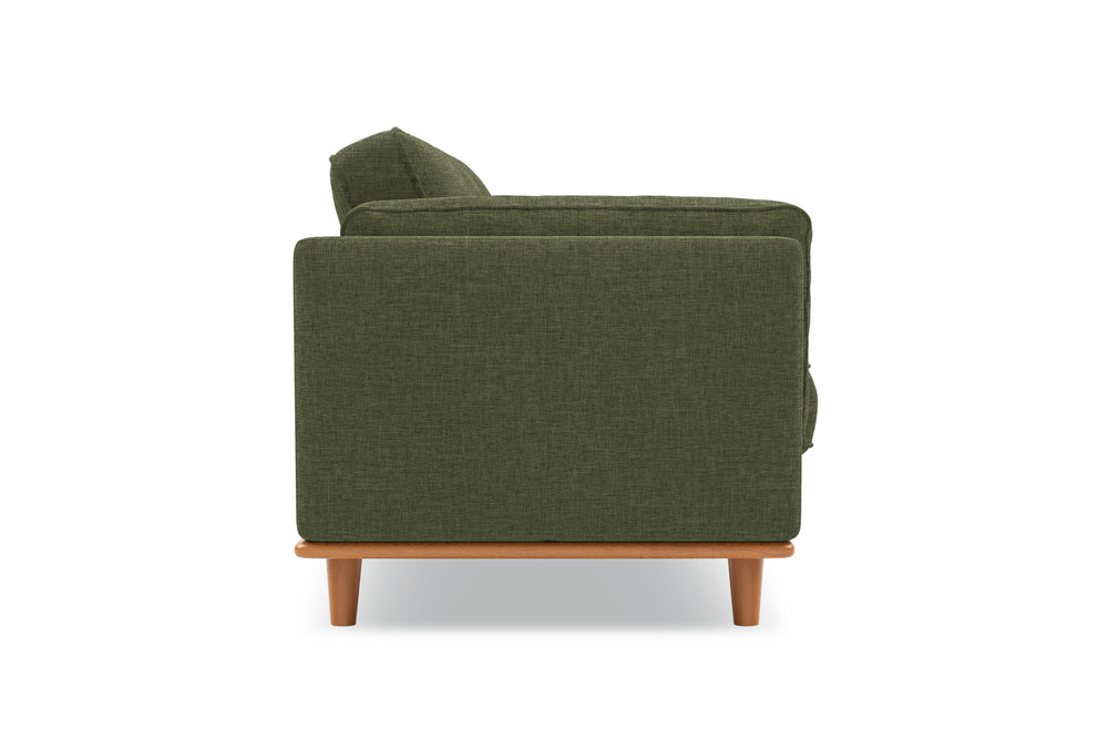 Valencia Artisan Swiss Linen Three Seat Sofa, Olio Green