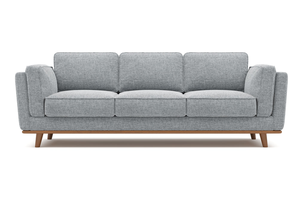 Valencia Artisan Swiss Linen Three Seat Sofa, Grey Color