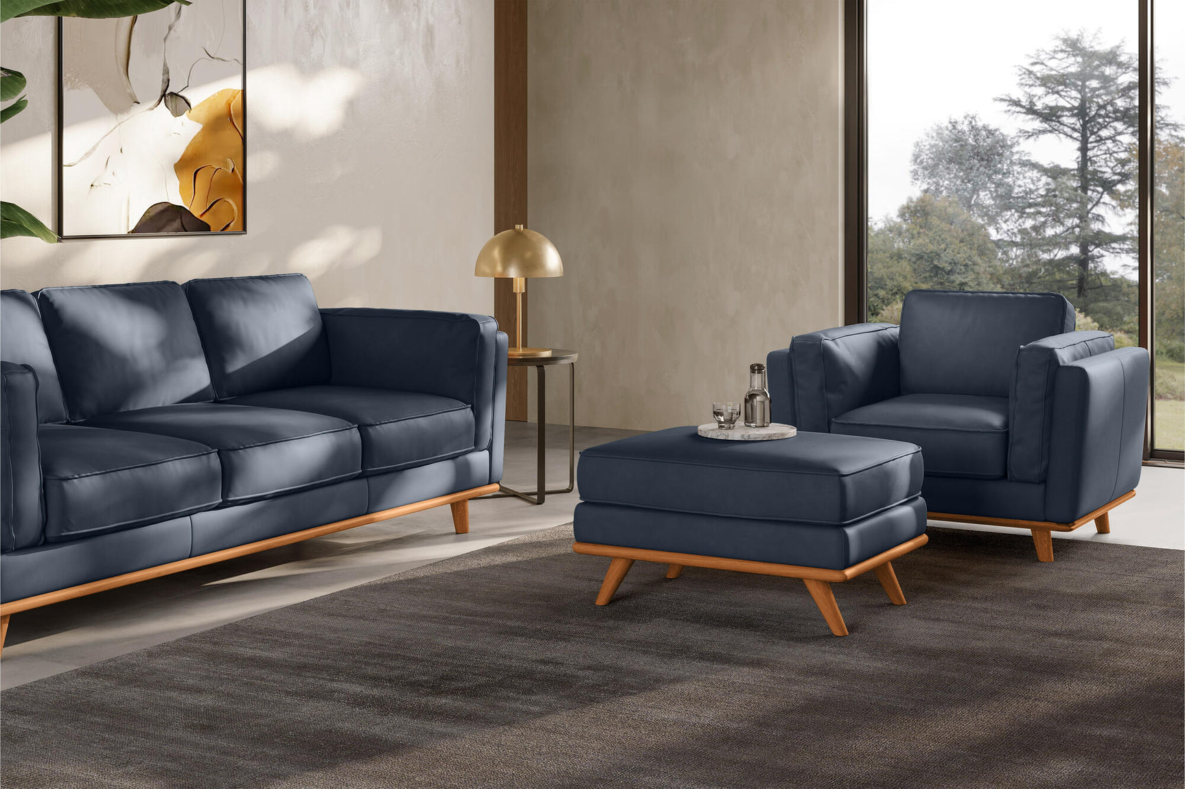 Artisan Leather Ottoman
