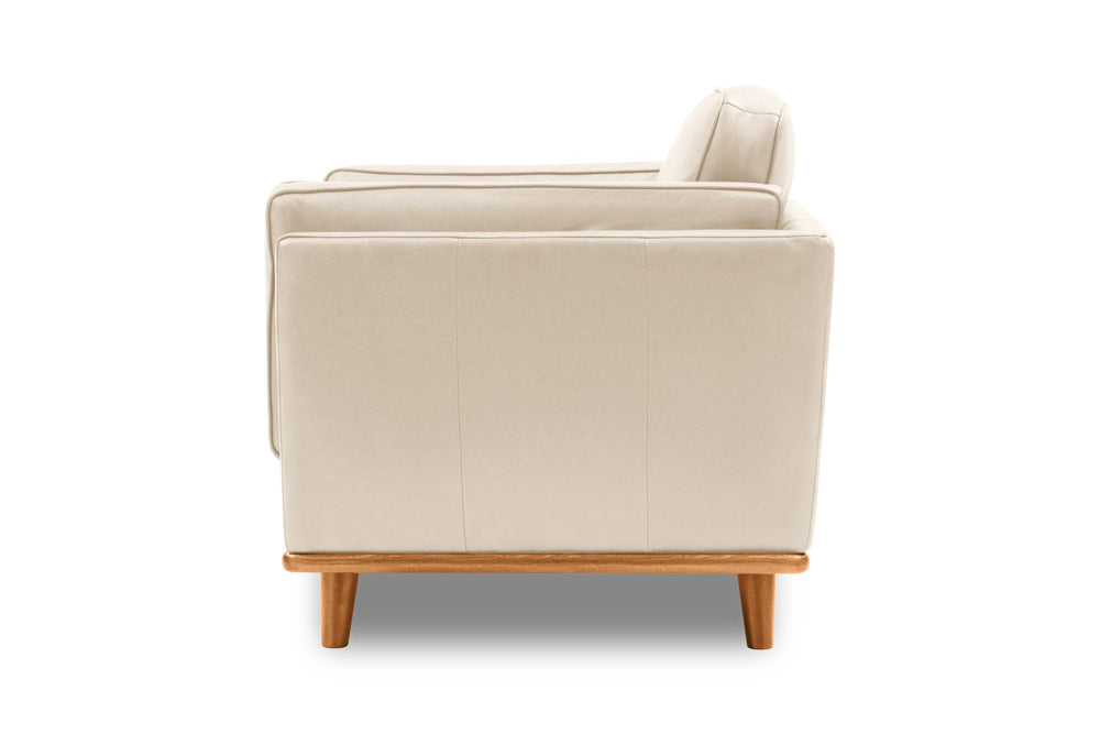 Valencia Artisan Leather Accent Chair, Beige