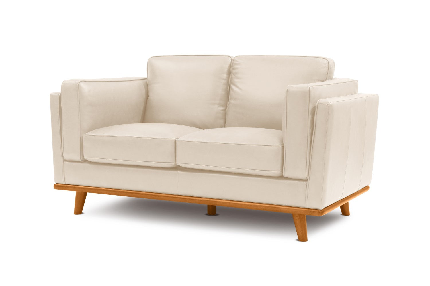 Valencia Artisan Top Grain Leather Loveseat Sofa, Beige