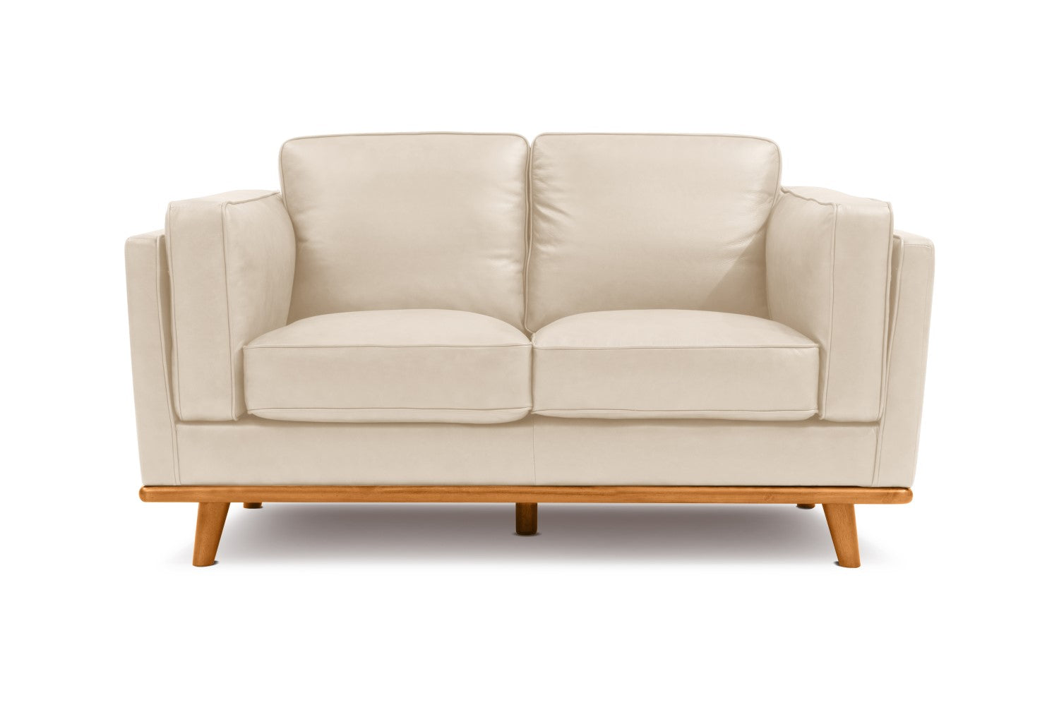 Valencia Artisan Top Grain Leather Loveseat Sofa, Beige