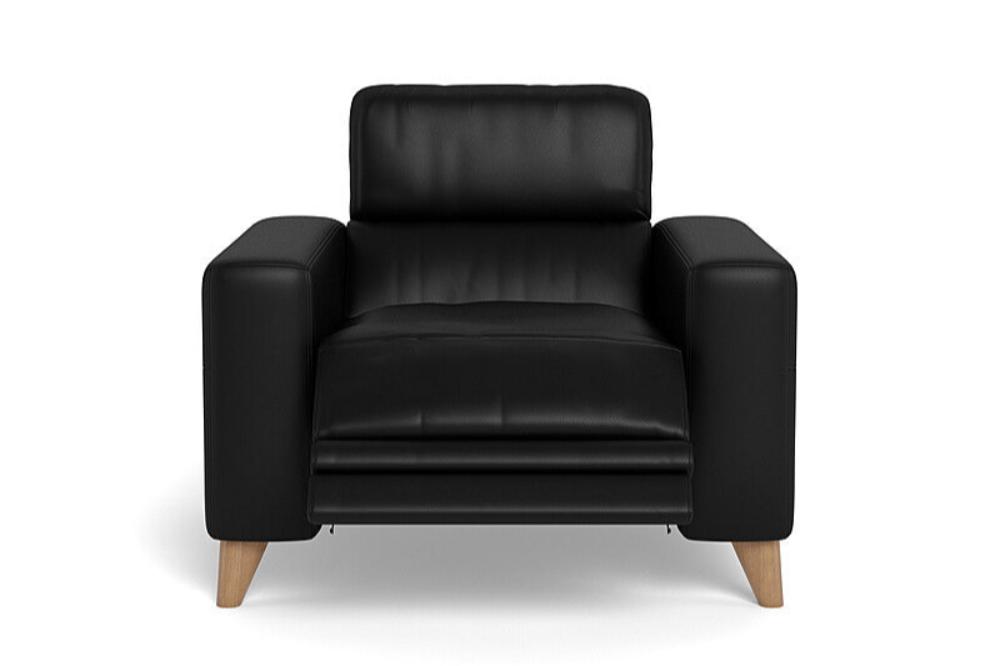 Valencia Asher Top Grain Leather Recliner Seat, Black