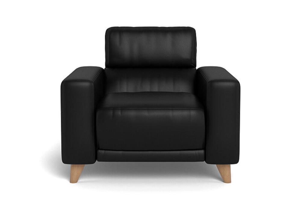 Valencia Asher Top Grain Leather Recliner Seat, Black