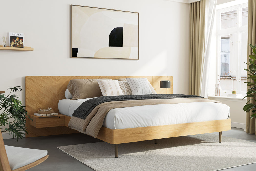 Valencia Ava Wood King Bed, White Oak