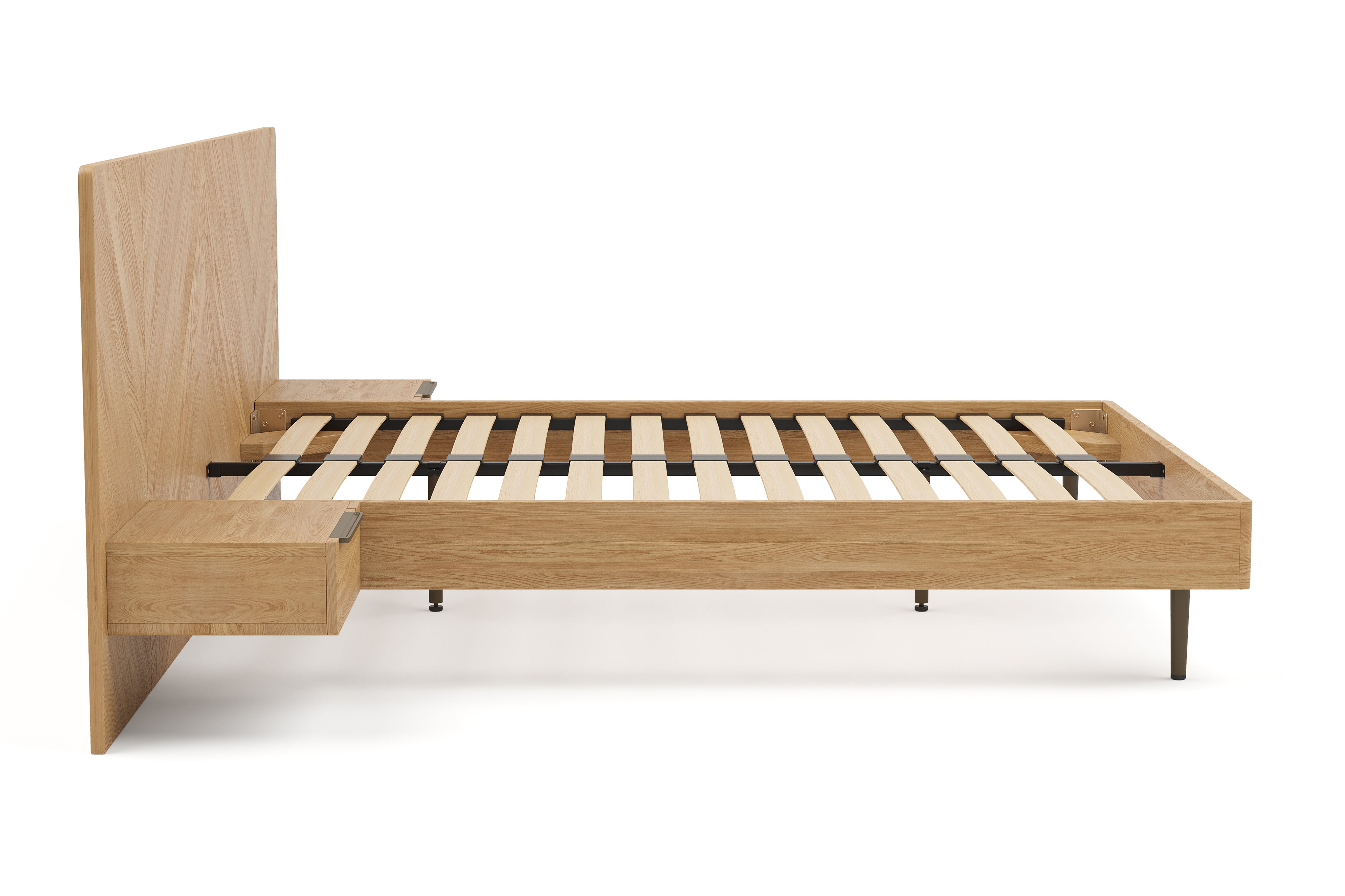 Valencia Ava Wood Platform Queen Bed, White Oak