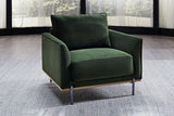 Azure Velvet Fabric Accent Chair