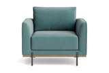 Azure Velvet Fabric Accent Chair