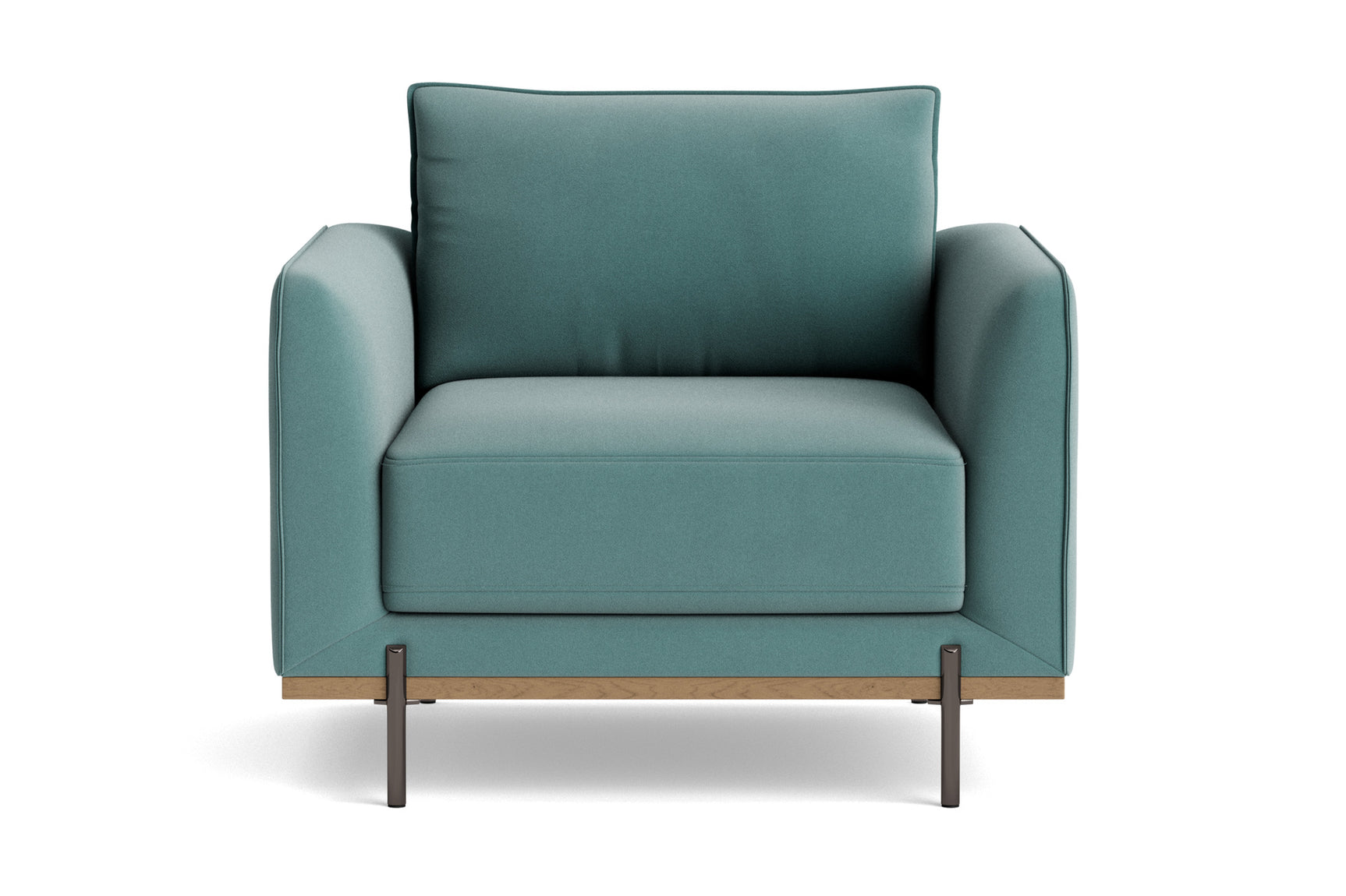 Azure Velvet Fabric Accent Chair