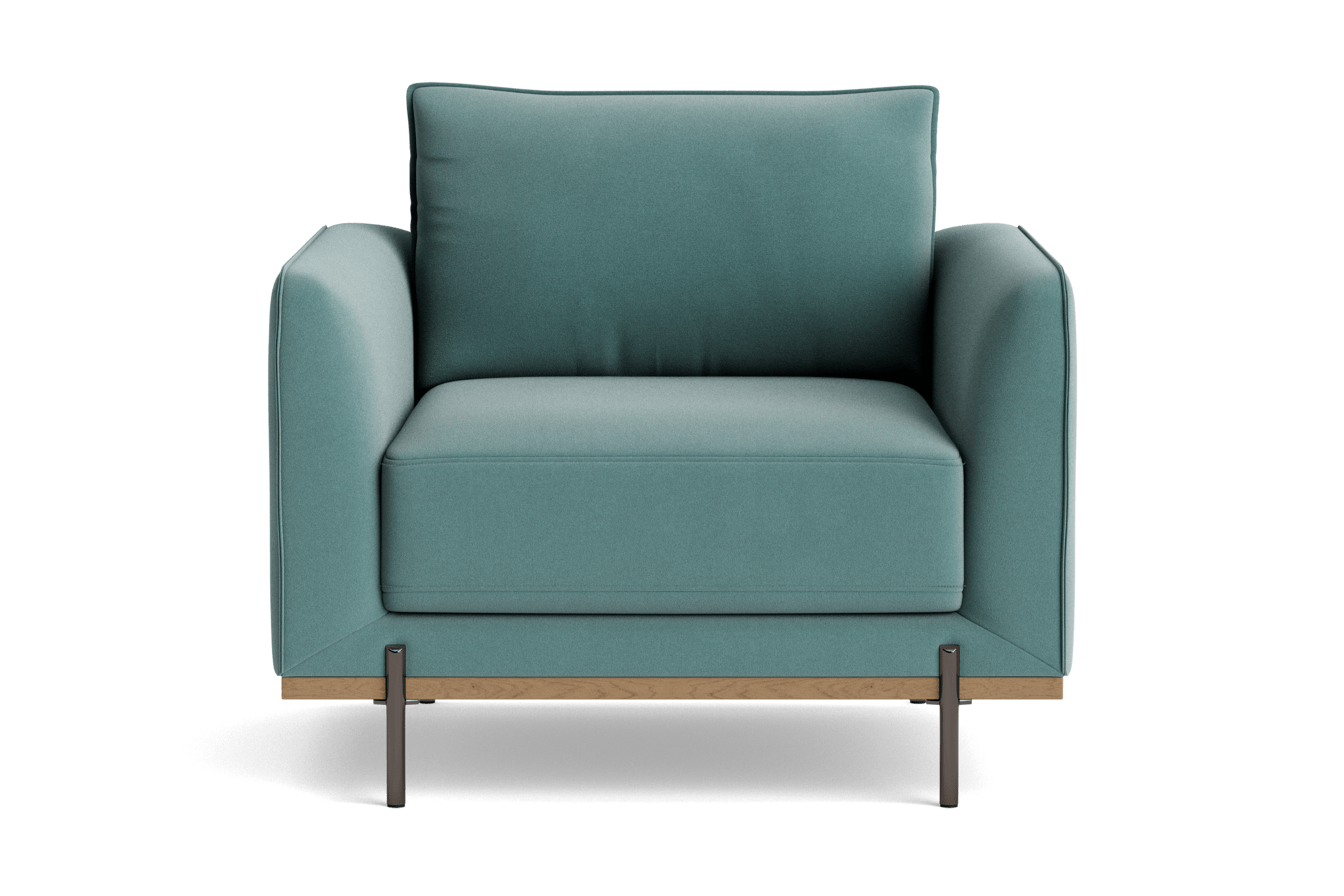 Azure Velvet Fabric Accent Chair