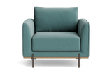 Azure Velvet Fabric Accent Chair